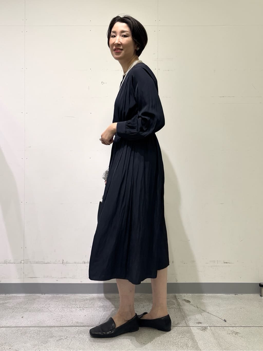 yuriさんの「INDIVI｜【洗える】ギャザーフレアワンピース」を使ったコーディネート
