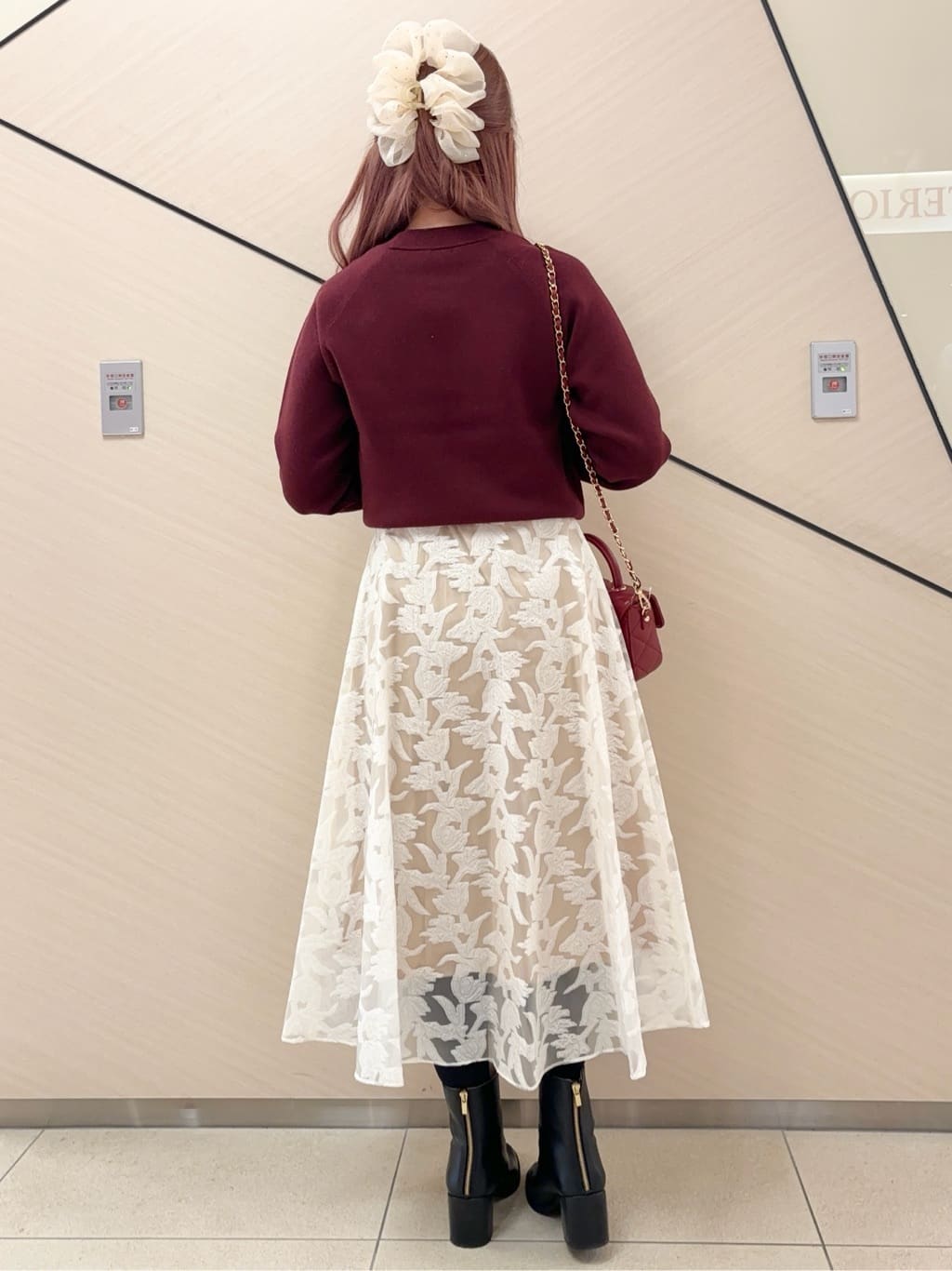 Rinaさんの「DRESSTERIOR｜◆【きれいめ/裏地取り外し可】シアージャカードスカート」を使ったコーディネート