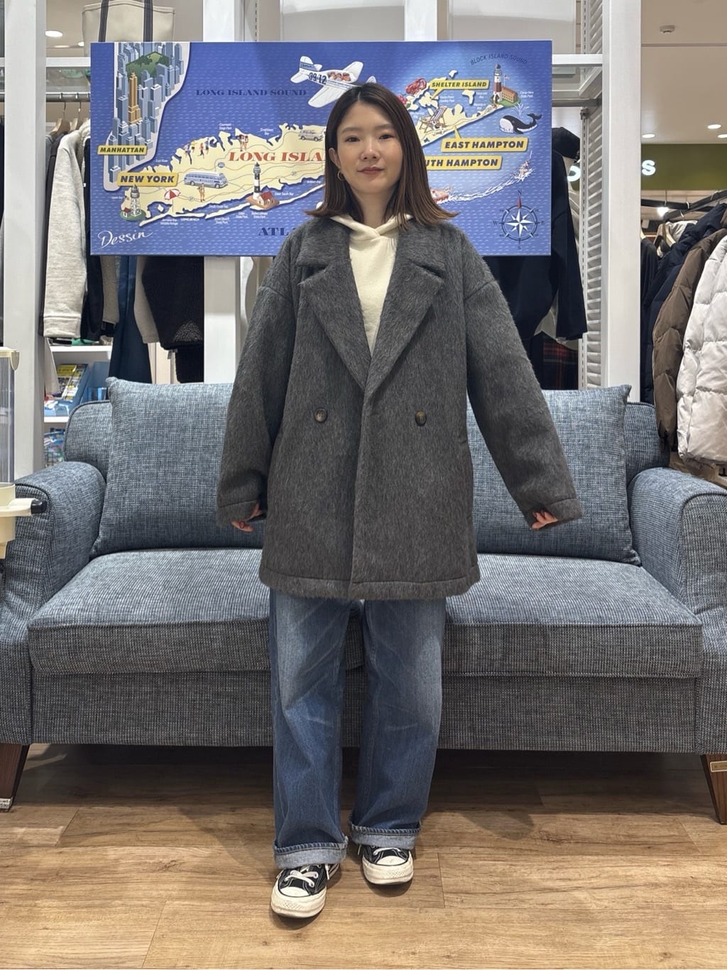 risaさんの「Dessin｜シャギーコート」を使ったコーディネート