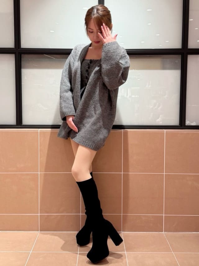 MIRINAさんの「ESPERANZA｜【ラク盛り/約12cm】ラク盛り厚底ロングブーツ」を使ったコーディネート