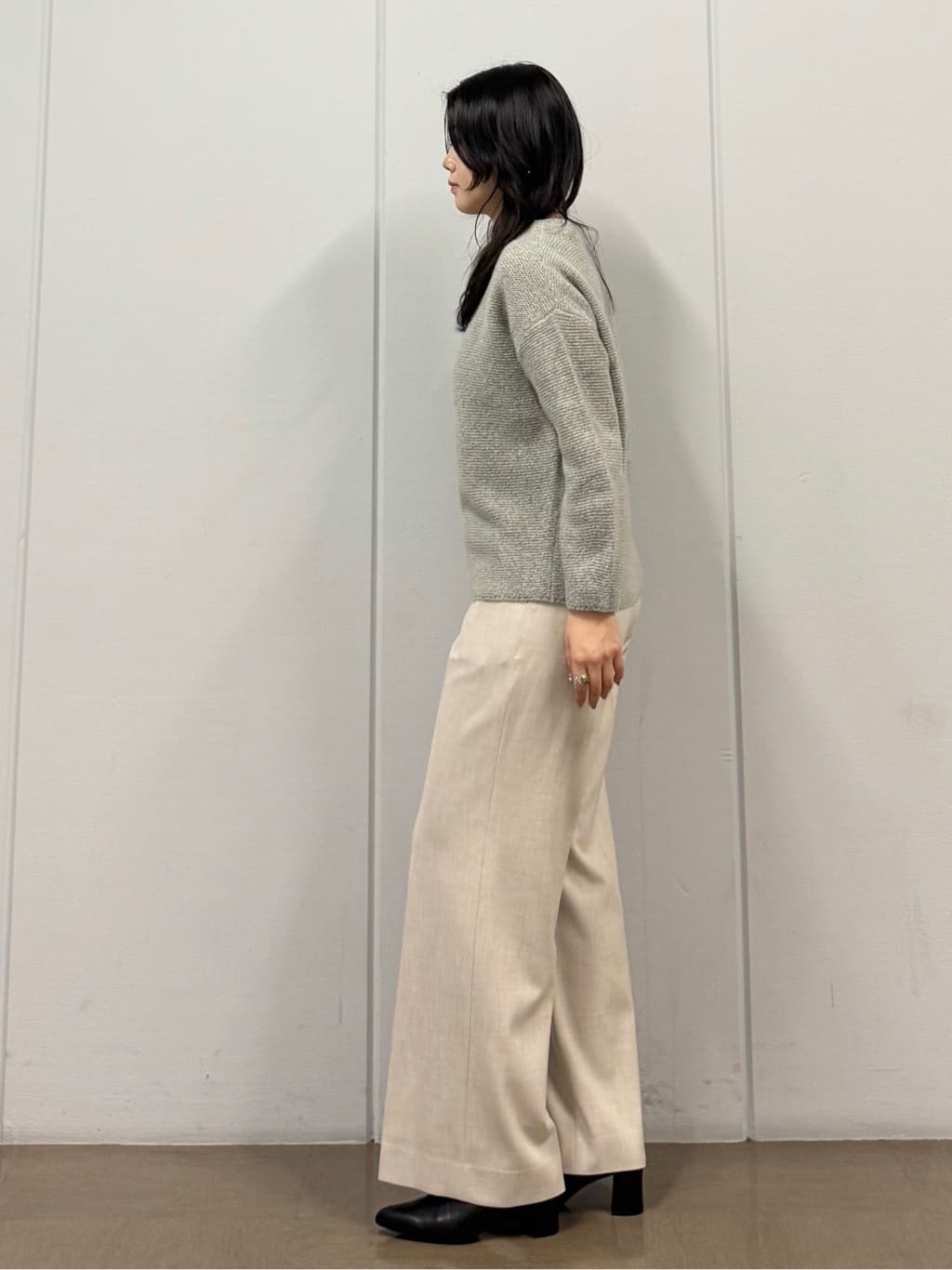 mizukiさんの「INDIVI｜【日本製／ミドル丈】スタンドカラーミドルコート」を使ったコーディネート