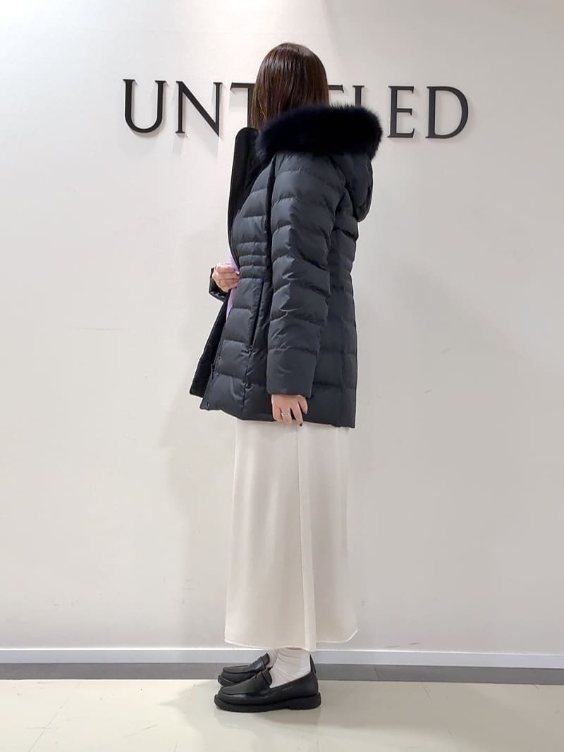YUIさんの「UNTITLED｜【はっ水機能/フード取り外し可】ミディダウンコート」を使ったコーディネート