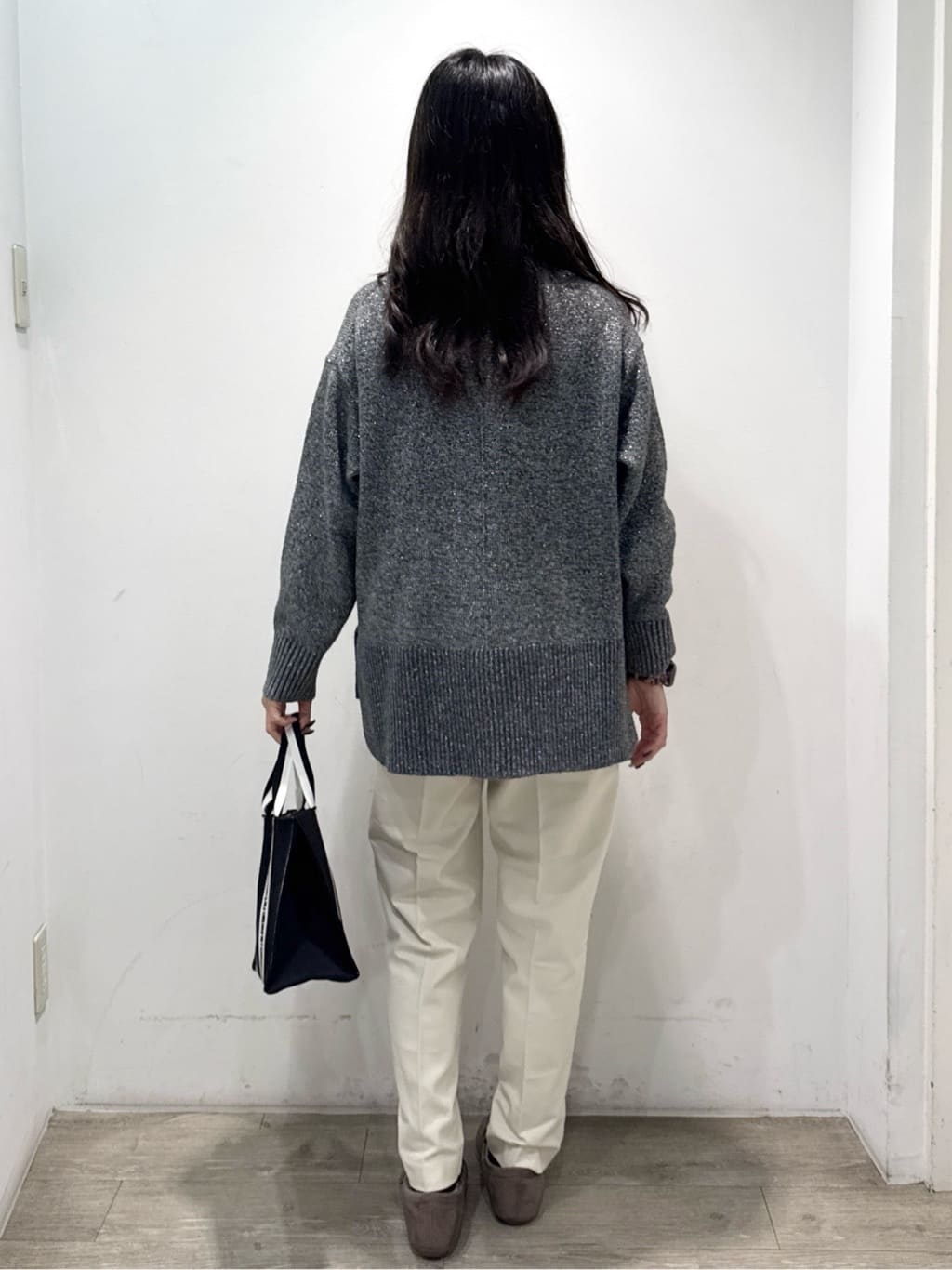 yuicciさんの「OPAQUE.CLIP｜ウォームタッチ テーパードパンツ【洗濯機洗OK／ストレッチ】」を使ったコーディネート