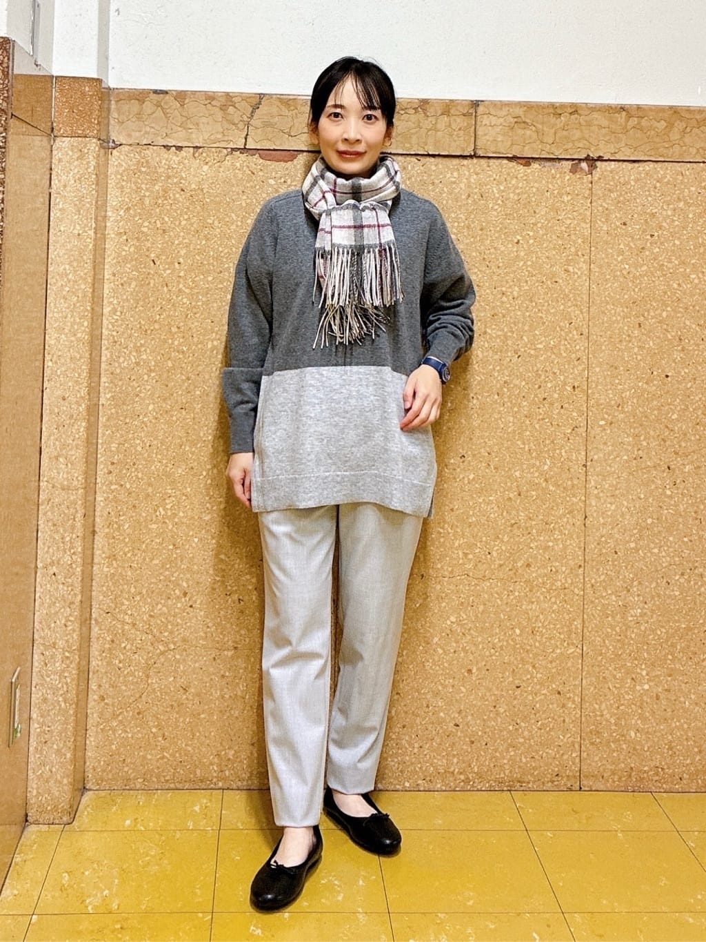 hattoriさんの「INDIVI｜【洗える／裏起毛】ストレッチウォームパンツ」を使ったコーディネート
