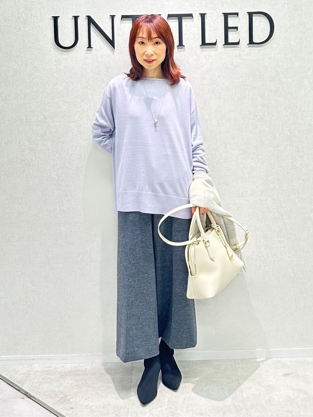 Miwaさんの「UNTITLED｜【8色展開/体型カバー】魅せるタイムレスニット」を使ったコーディネート