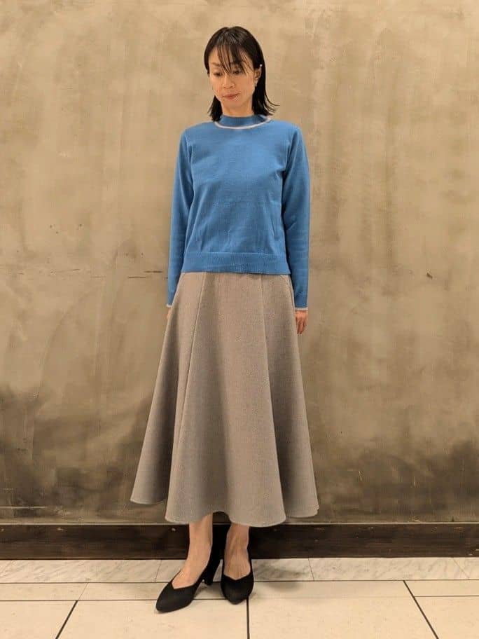 shioさんの「grove｜バイカラーハイネックニット」を使ったコーディネート