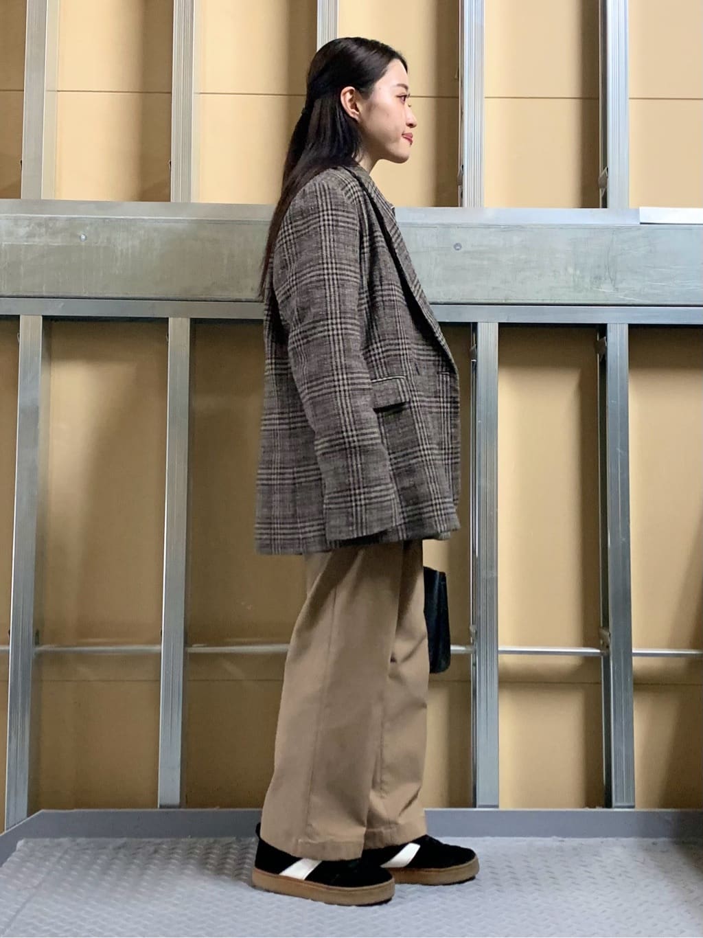 sahoさんの「THE SHOP TK｜【洗える】ほど良くラフで女性らしい ハーフZIPニット」を使ったコーディネート
