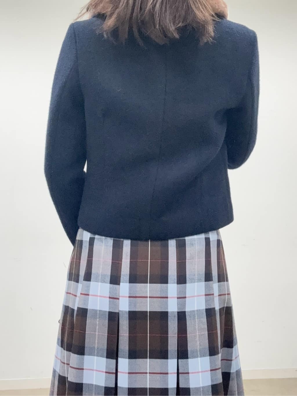 BUNさんの「DRESSTERIOR｜◆チェックタックソフトプリーツスカート」を使ったコーディネート