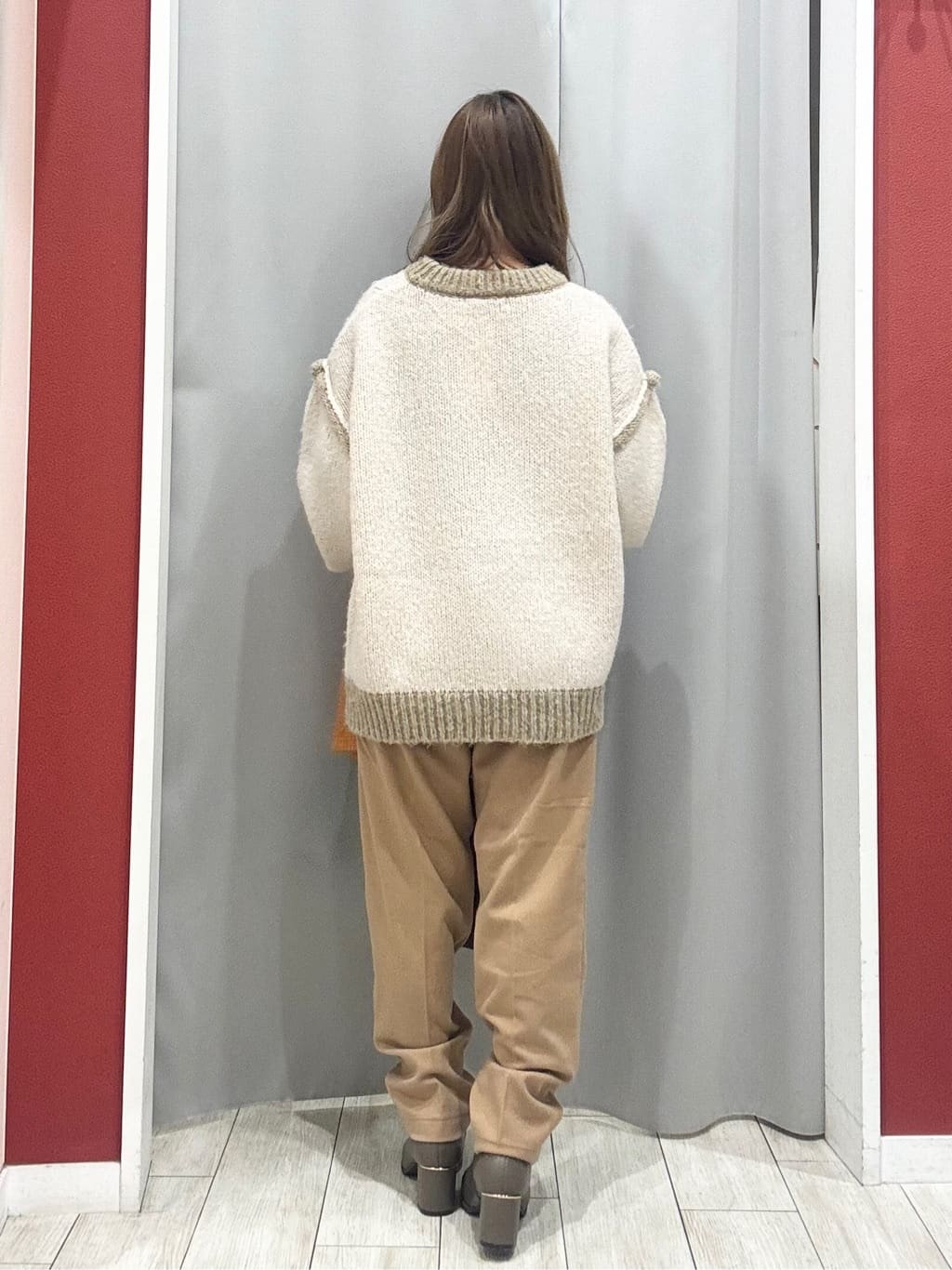 shioさんの「SHOO･LA･RUE｜【S-LL】配色デザインがポイント ざっくり編みゆるニット」を使ったコーディネート