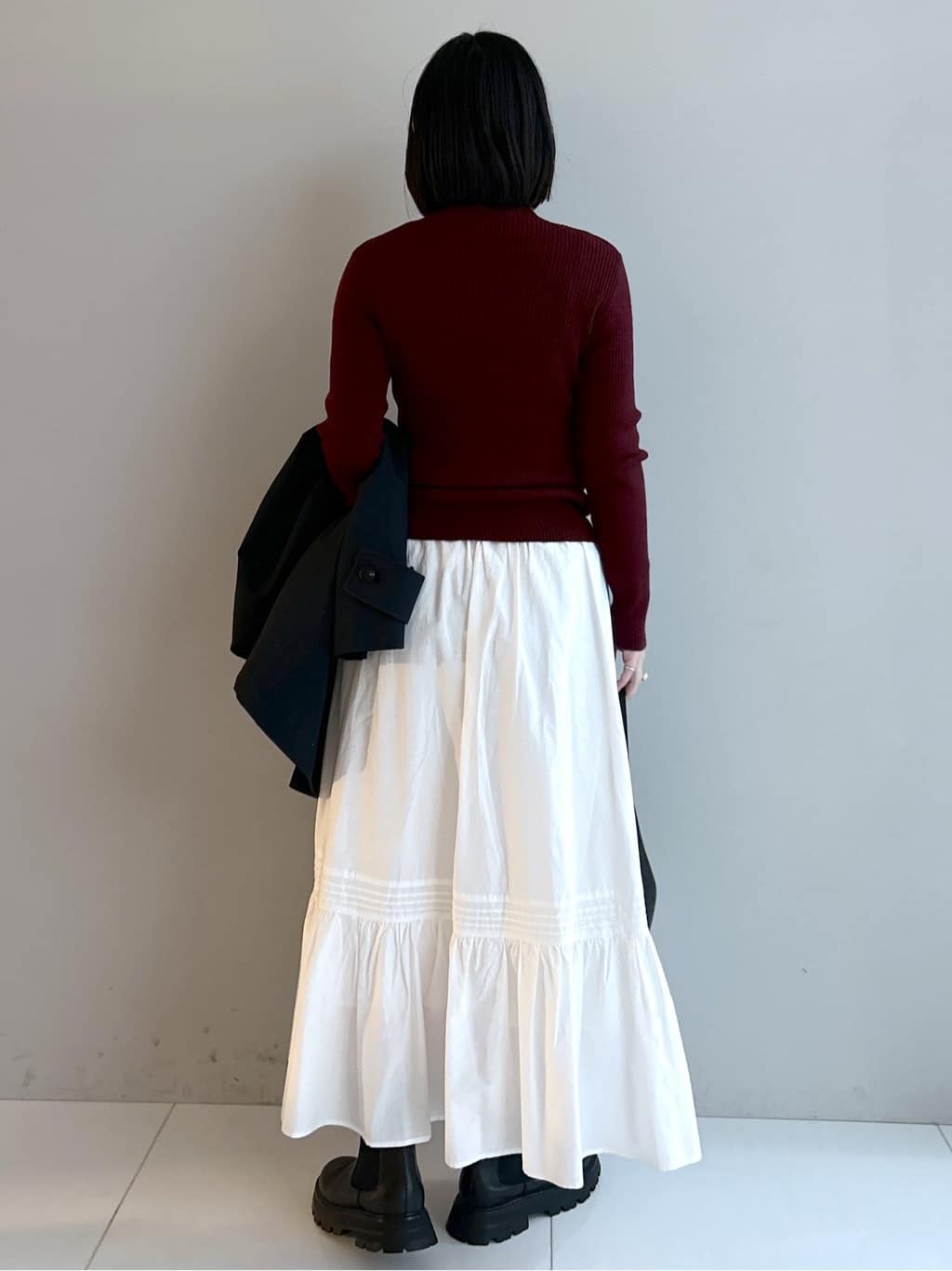 Hirokaさんの「Dessin｜【花粉ガード/撥水加工/洗える】クルーネックスプリングコート」を使ったコーディネート