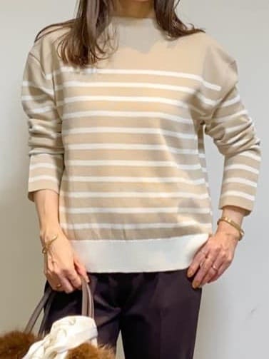 tomoさんの「UNTITLED｜【洗える】モックネックミラノリブニット」を使ったコーディネート