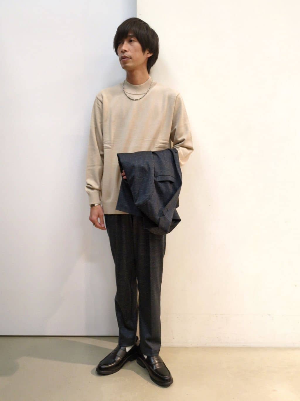 takeさんの「THE SHOP TK｜【動きやすい、快適ビジネスジャケット】TRジャージ ジャケット　セットアップ可/洗濯機OK/ストレッ」を使ったコーディネート