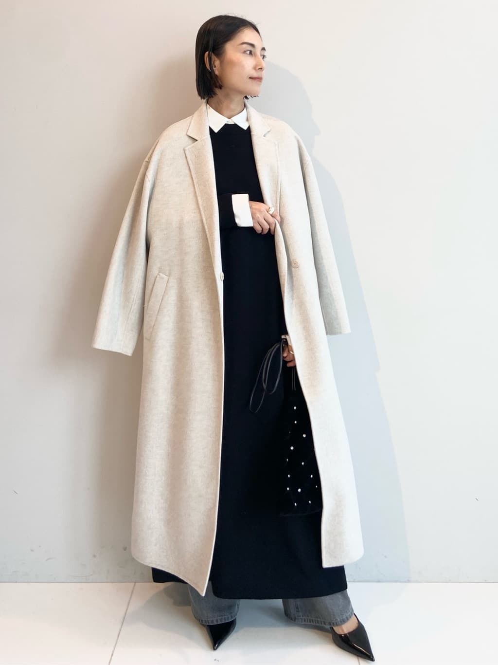 AYAさんの「UNTITLED｜【ロング丈/軽やか】テーラード　リバーコート」を使ったコーディネート