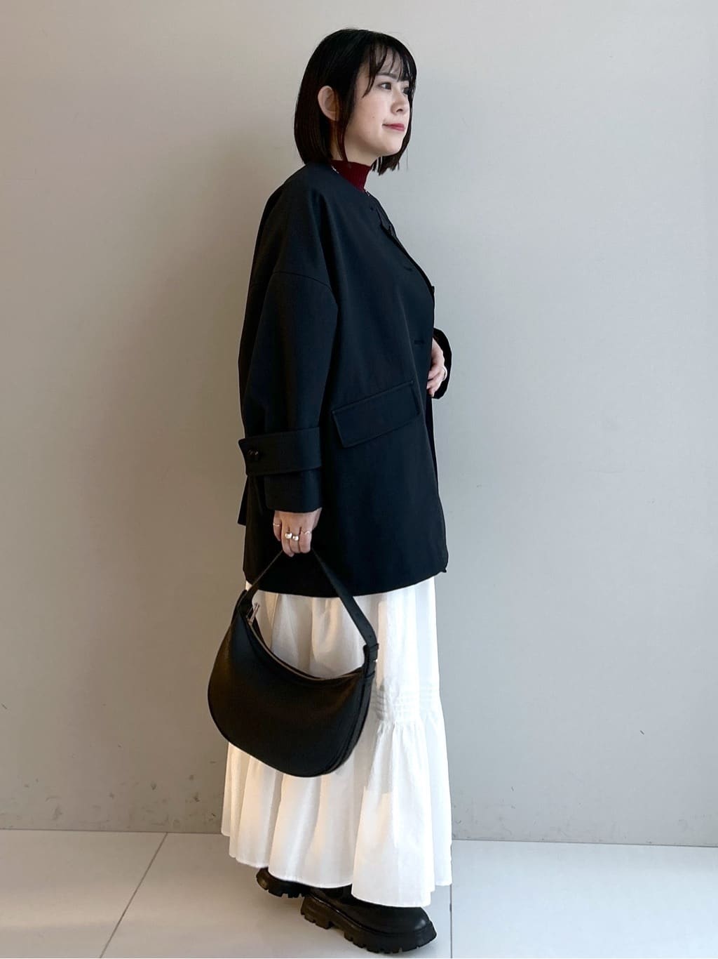 Hirokaさんの「Dessin｜【花粉ガード/撥水加工/洗える】クルーネックスプリングコート」を使ったコーディネート