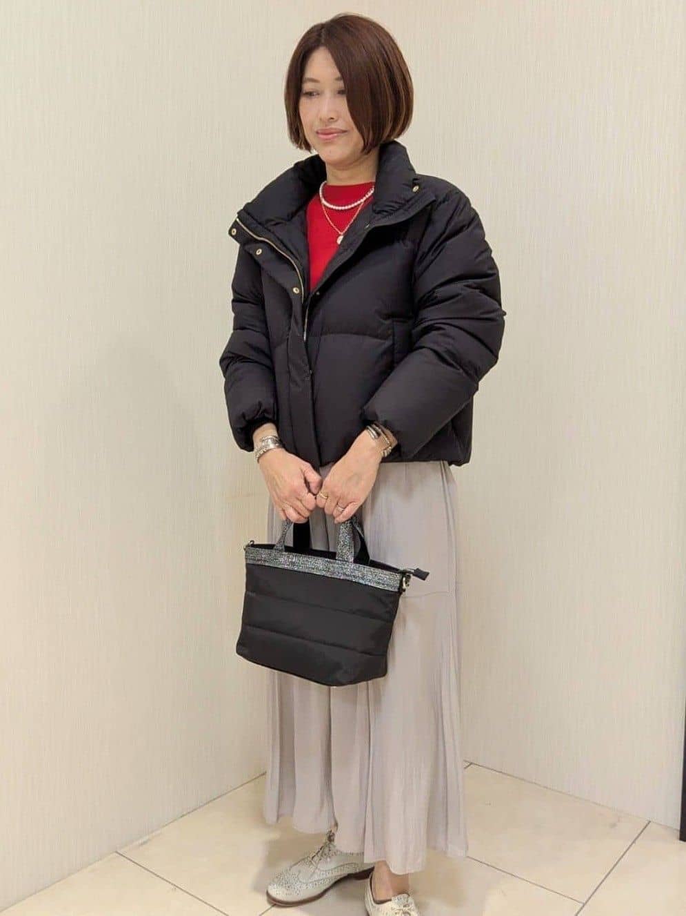 u-macoさんの「UNTITLED｜【トレンド/撥水機能/防寒】ショートダウンコート」を使ったコーディネート