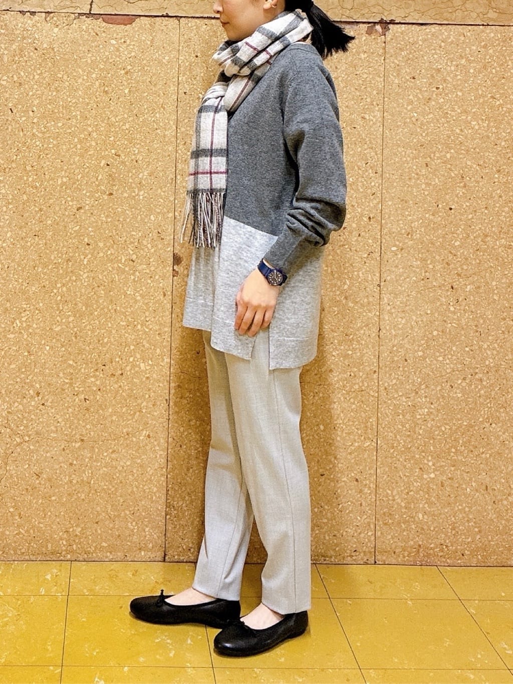 hattoriさんの「INDIVI｜【洗える／裏起毛】ストレッチウォームパンツ」を使ったコーディネート