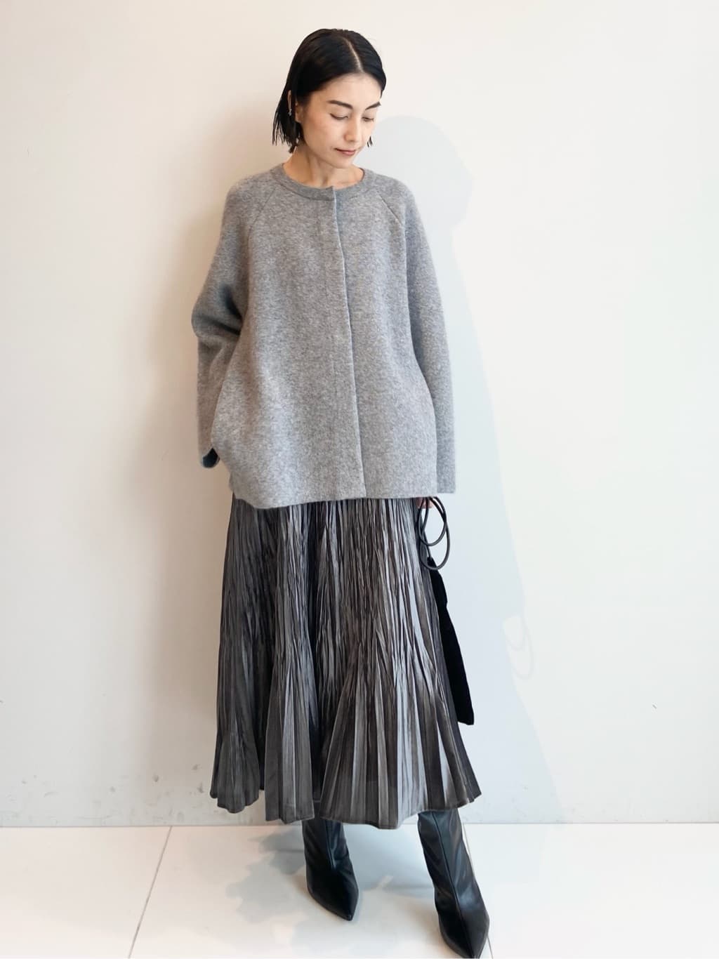 AYAさんの「UNTITLED｜【軽アウター/ミドル丈】ウールニットコーディガン」を使ったコーディネート