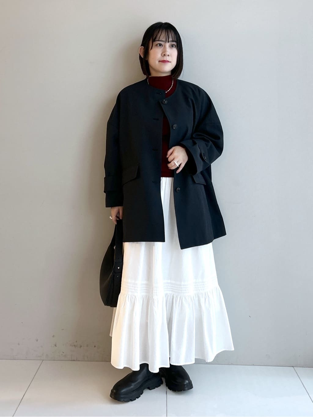 Hirokaさんの「Dessin｜【花粉ガード/撥水加工/洗える】クルーネックスプリングコート」を使ったコーディネート