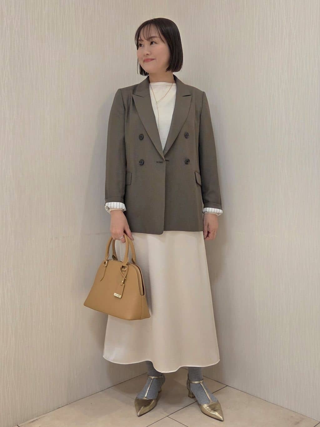 naokoさんの「UNTITLED｜【セットアップ可】ウールライク ダブルブレストジャケット」を使ったコーディネート