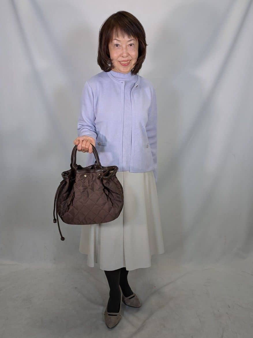 k.kazunoさんの「Reflect｜【選べる5色／アンサンブル可】プチハイネックリブニット」を使ったコーディネート