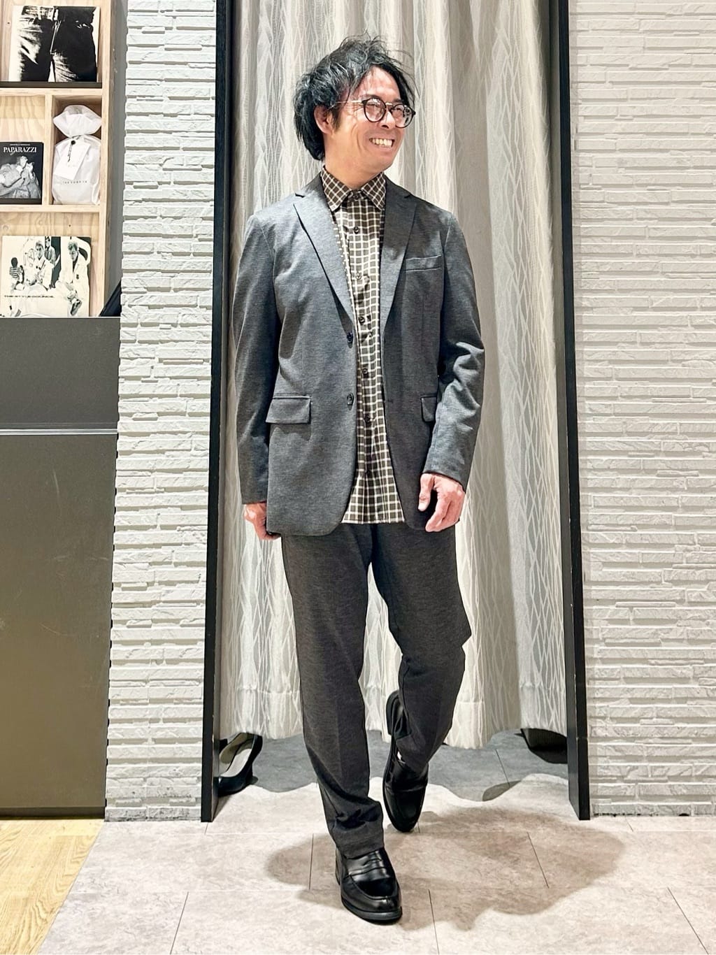 KENJI Iさんの「THE SHOP TK｜【動きやすい、快適ビジネスジャケット】TRジャージ ジャケット　セットアップ可/洗濯機OK/ストレッ」を使ったコーディネート