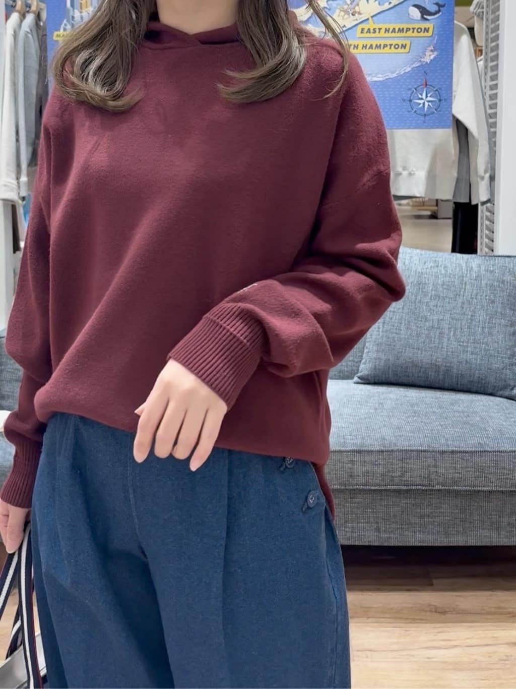 yuinaさんの「Dessin｜【洗える／体型カバー】ちょうどいいニットパーカ」を使ったコーディネート