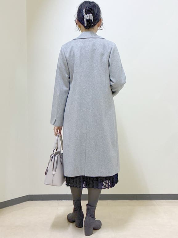  beni_gingerさんの「Reflect｜【SS-4Lサイズ／選べる6色】テーラードカラーロングウール混コート」を使ったコーディネート