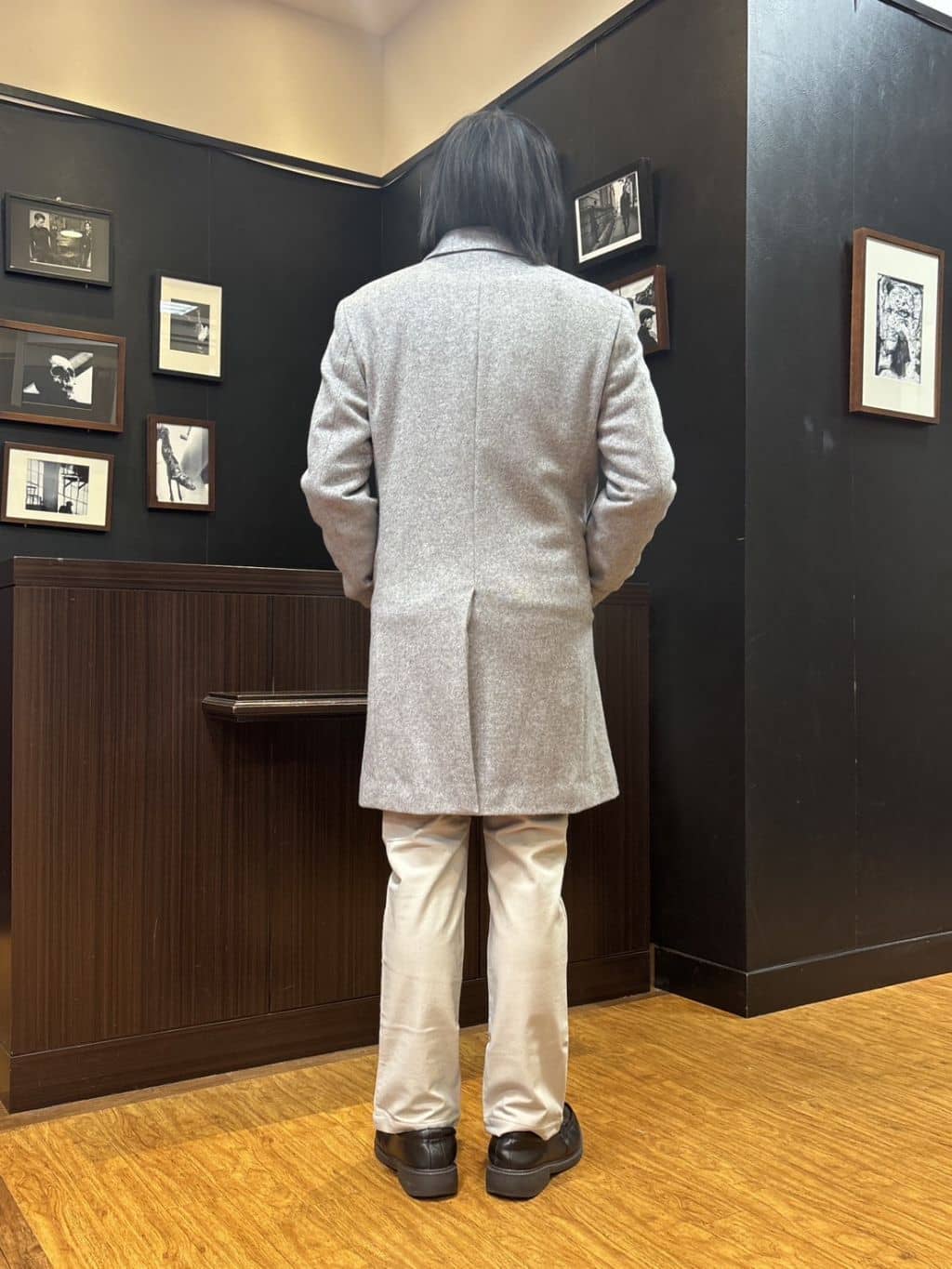 moritaさんの「TAKEO KIKUCHI｜カシミヤブレンド ビーバー調ステンカラーコート」を使ったコーディネート