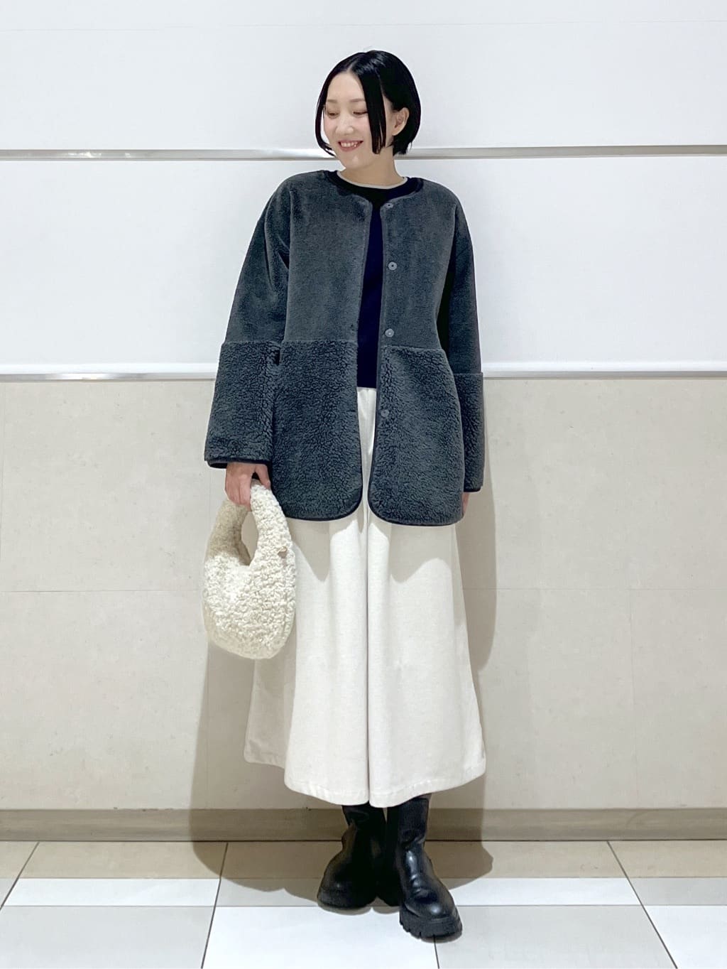 eriko さんの「Dessin｜【2WAY】フェイクムートンコート」を使ったコーディネート