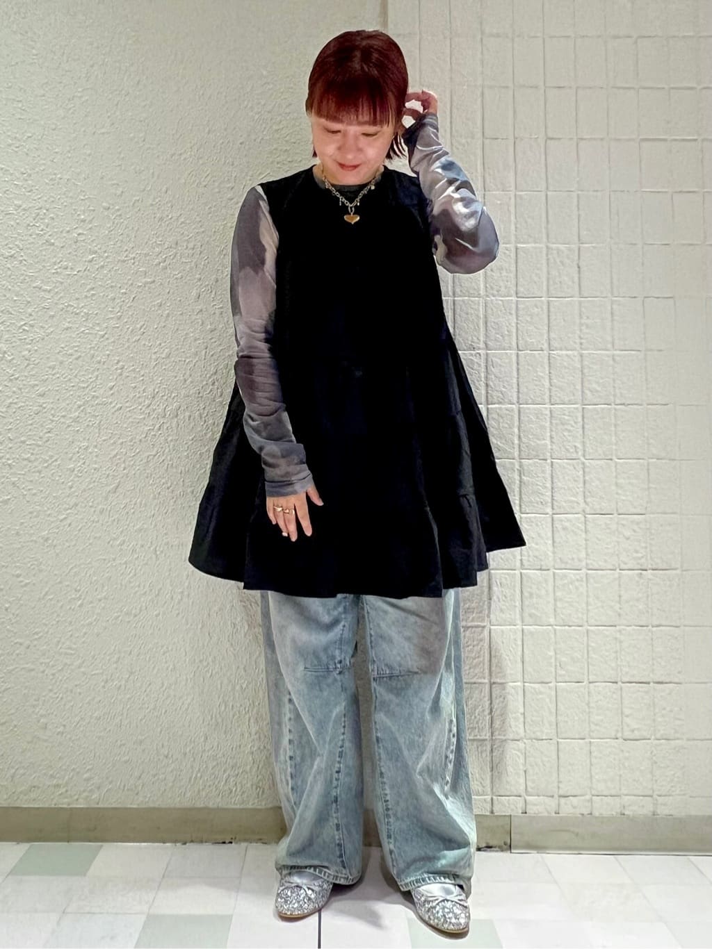 TAKAさんの「ESPERANZA｜【EC限定カラーあり】グリッターバレエシューズ」を使ったコーディネート