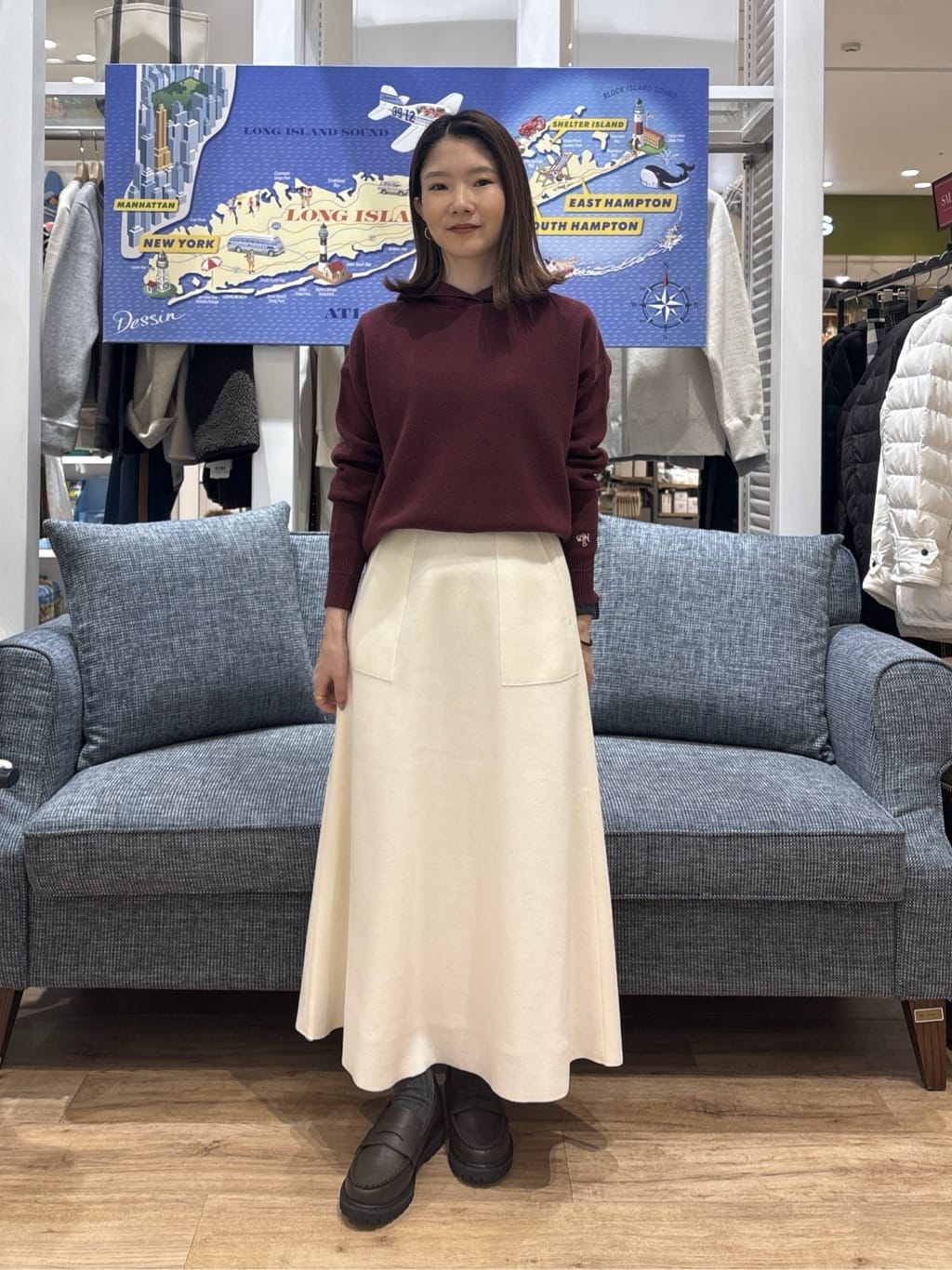 risaさんの「Dessin｜【洗える／体型カバー】ちょうどいいニットパーカ」を使ったコーディネート