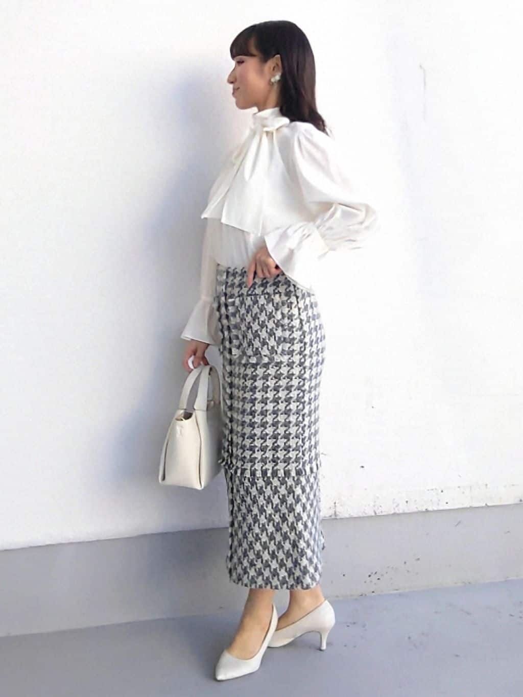 keinaさんの「SunaUna｜【COLLECTION LINE】ツイードラッフルジャケット」を使ったコーディネート