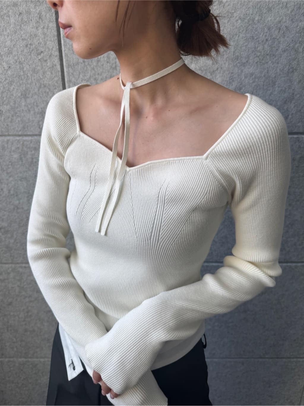 designer yukaさんの「CODE A｜high waist trousers」を使ったコーディネート