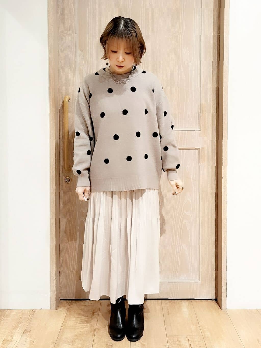 YUKIさんの「SHOO･LA･RUE｜【撥水/洗える】ショートフーディーダウン」を使ったコーディネート