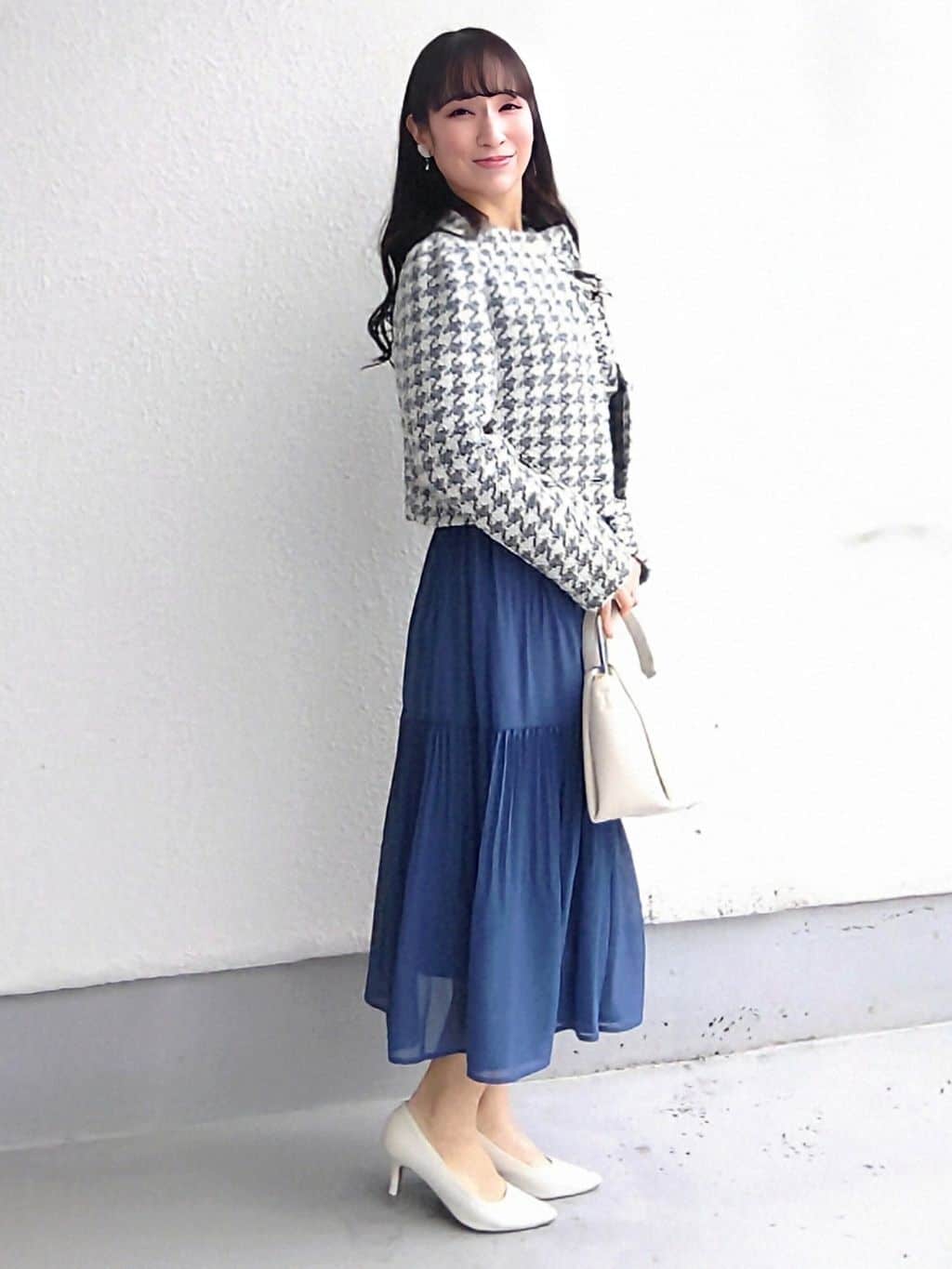 keinaさんの「SunaUna｜【COLLECTION LINE】ツイードラッフルジャケット」を使ったコーディネート