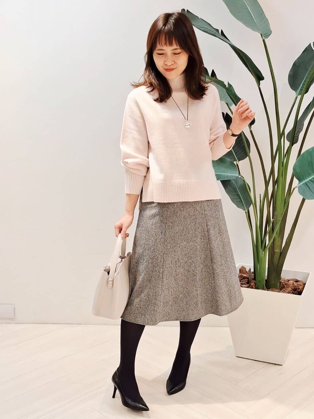 YuKaRiさんの「UNTITLED｜【8色展開/洗える】ウールカシミヤ ハイネックニット」を使ったコーディネート