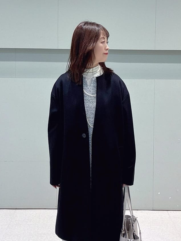 makiさんの「UNTITLED｜【洗える/ストレッチ】ツイードジャージワンピース」を使ったコーディネート