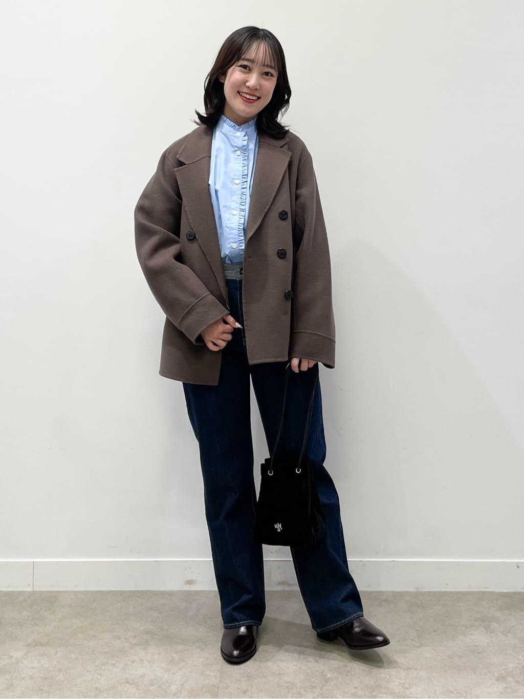 yukariさんの「Dessin｜【洗える】フリルネックブラウス」を使ったコーディネート