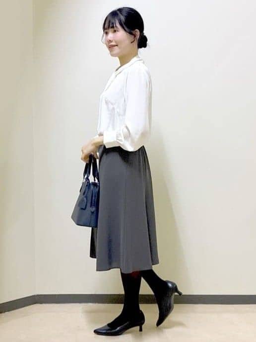  beni_gingerさんの「Reflect｜【きちんと見え／通勤／セレモニーにおすすめ◎】ドット柄ボウタイブラウス」を使ったコーディネート