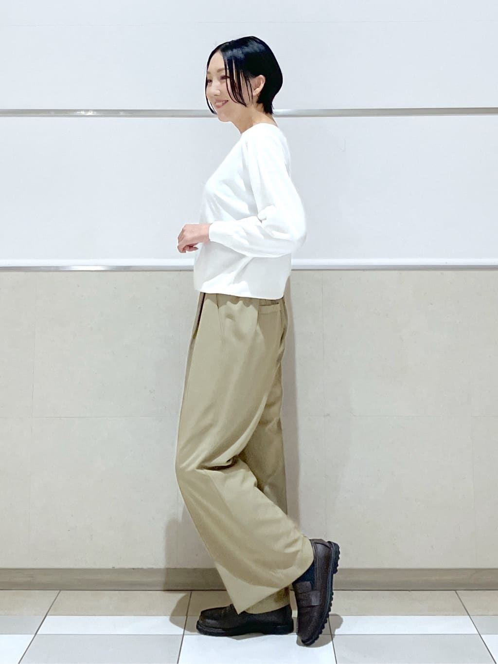 eriko さんの「Dessin｜【洗える】ウールブレンド後ろボタンニット」を使ったコーディネート
