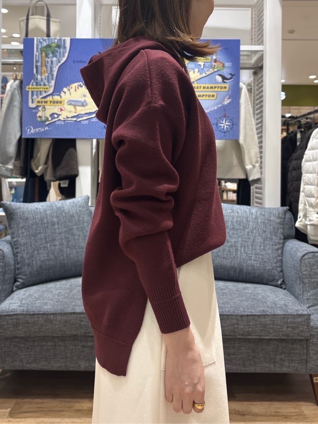 risaさんの「Dessin｜【洗える／体型カバー】ちょうどいいニットパーカ」を使ったコーディネート