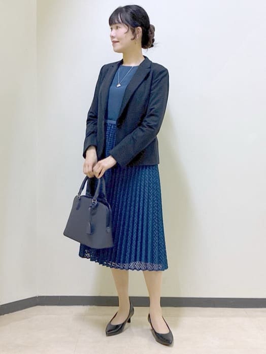  beni_gingerさんの「Reflect｜【SS-4Lサイズ】シフォン&times;幾何柄レースプリーツワンピース」を使ったコーディネート