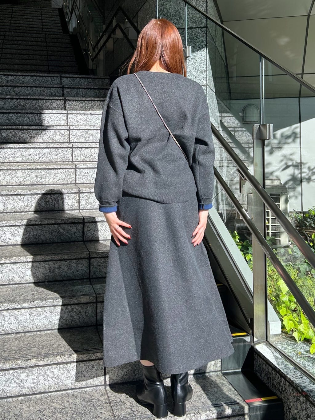 Risaさんの「OPAQUE.CLIP｜サイド編地切替ニットトップス／セットアップ対応【洗濯機OK】」を使ったコーディネート