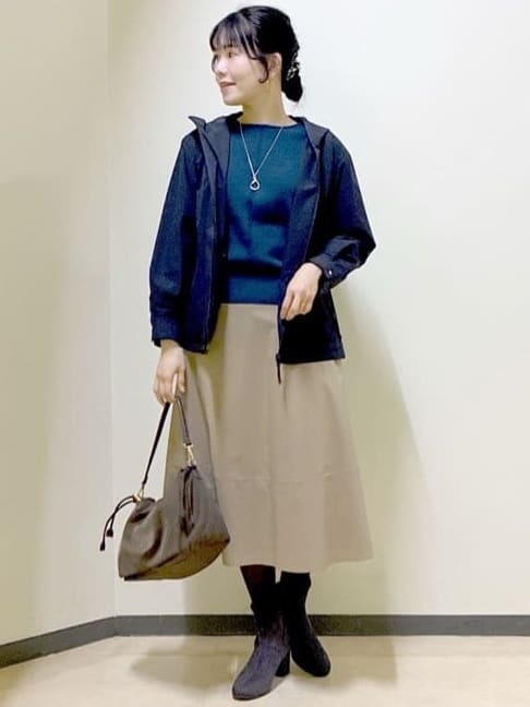  beni_gingerさんの「Reflect｜【選べる8色／スカートにもパンツにも◎】ウール混ボートネックニット」を使ったコーディネート