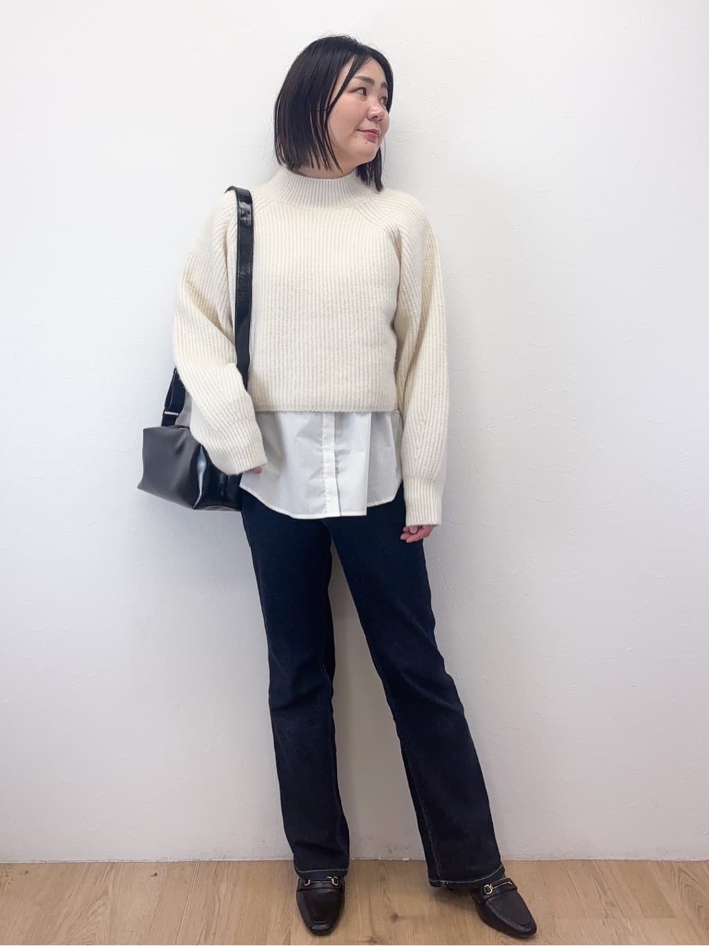 Takeさんの「OPAQUE.CLIP｜リラクシークルーネックニット【洗濯機OK】」を使ったコーディネート