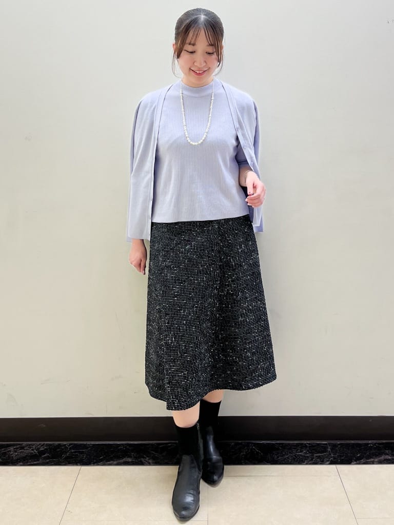 mikikoさんの「Reflect｜【選べる5色／アンサンブル可】プチハイネックリブニット」を使ったコーディネート