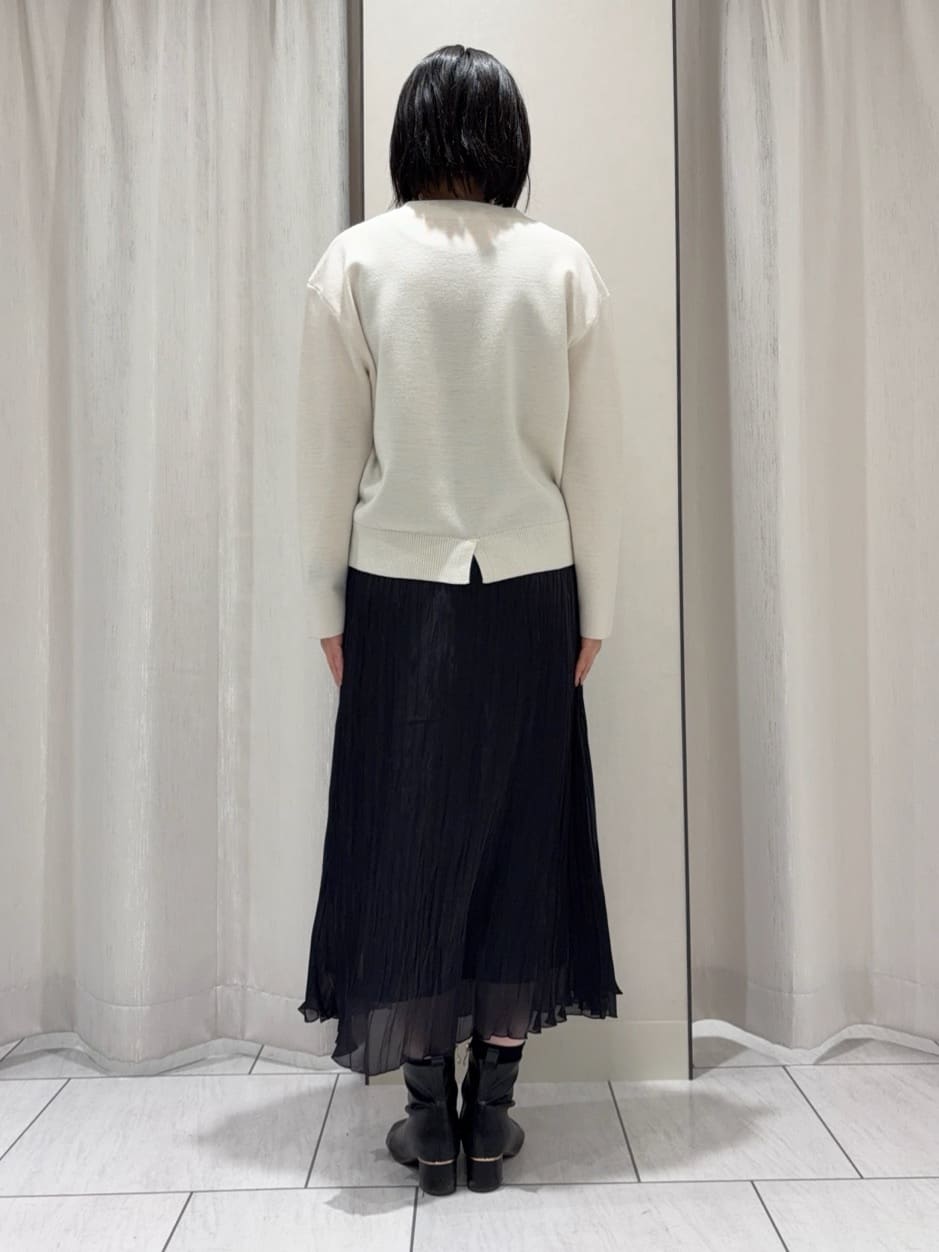 わたなべさんの「UNTITLED｜【ウエストゴム/洗える/シアー】シャイニープリーツスカート」を使ったコーディネート