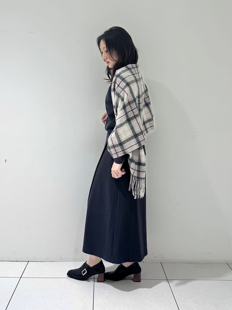 そんさんの「INDIVI｜【SETUP可能／洗える／UVケア】ライトジャージ ボトルネックトップス」を使ったコーディネート