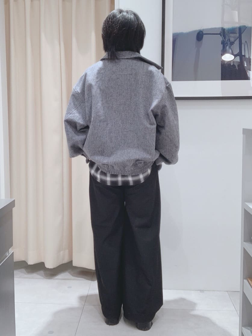 坂。さんの「THE SHOP TK｜ツイードフライトビッグブルゾン 【洗濯機OK／セットアップ可】」を使ったコーディネート