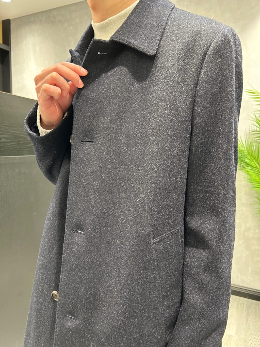 ruiさんの「TAKEO KIKUCHI｜カシミヤブレンド ビーバー調ステンカラーコート」を使ったコーディネート